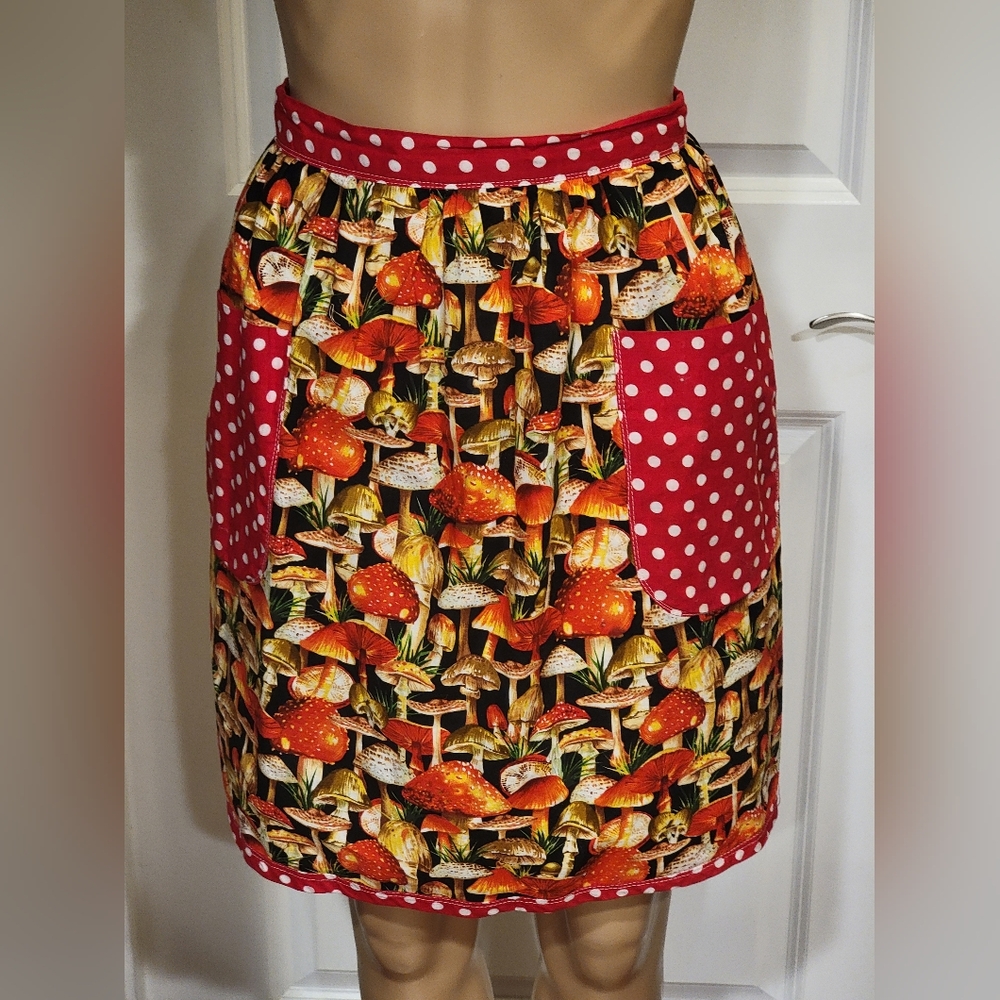 Unique and Beautiful Mushroom Half Apron